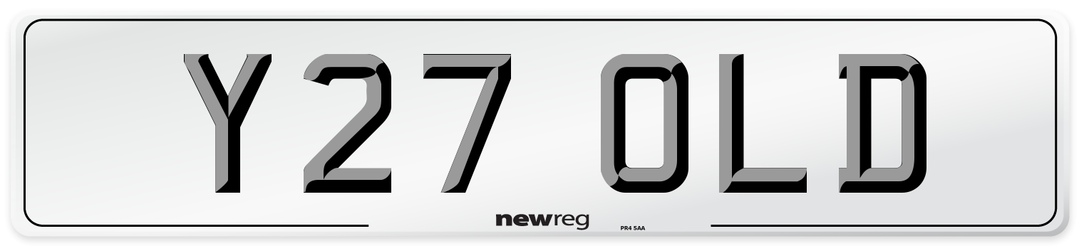 Y27 OLD Number Plate from New Reg